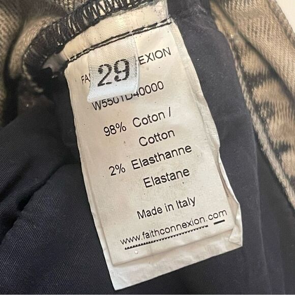 Faith Connexion Grey metallic jeans in size 29 - Picture 6 of 8